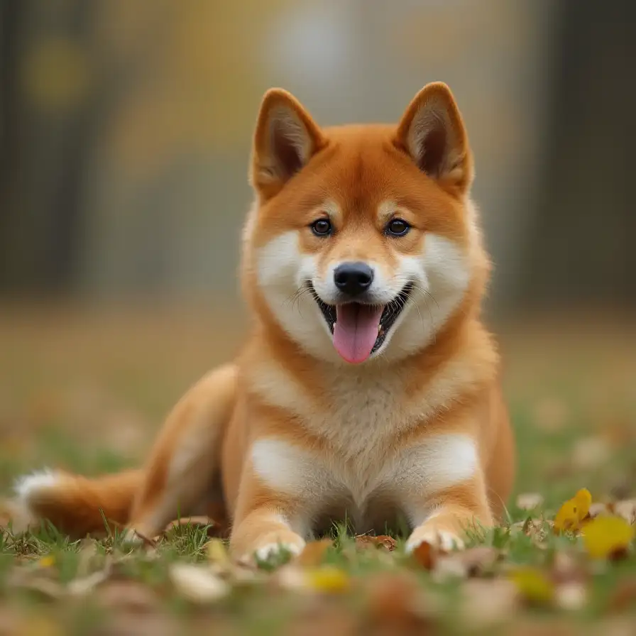 Shiba Inu descansando relajado tras una sesión de ejercicio