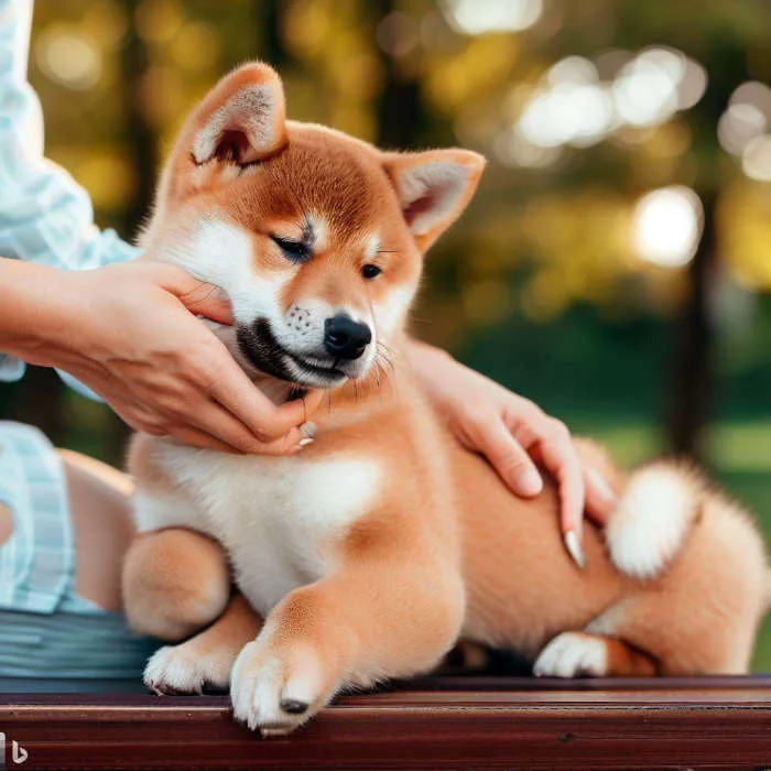 Cachorro de Shiba Inu con expresión curiosa