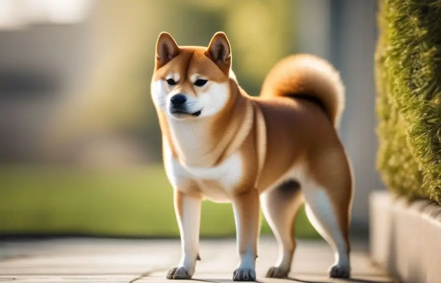 Shiba Inu sano ilustrando enfermedades hereditarias